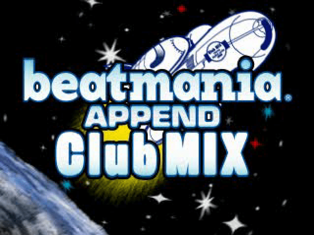 Beatmania Append Club Mix title screen for Playstation